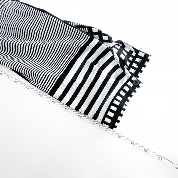 Calvin Klein Blouse High-Low Tunic Women's S Black White Pullover Side Slits - Picture 8 of 8